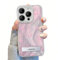 Tybiky Kompatibel mit iPhone 11 Glänzend Laser Handyhülle für Mädchen Frauen Niedlich Stoßfest PC Hülle Vollbild Bögen Farbe Sterne Federgarn Case für iPhone 11 Bumper Cover, Rosa Bögen
