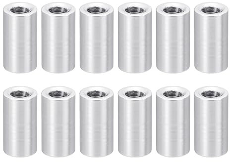 PATIKIL M3 Aluminium Abstandshalter, 12 Stück Metall Abstandsbolzen Hülsenmutter 3mm ID x 5mm OD x 10mm L Gewindeabstandshalter Schraubenständer Rund für RC Auto Motherboard, Silber