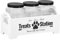 Sutowe Dog Treat Container with 3 Treat Jars Cute, Plastic Dog Food Container with Wooden Holder Reusable Dog Cookie Jar Cat Treat Holder for Pett Dog and Cat(white)