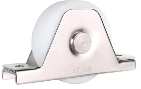 ATTAS PA6 Polyamid Laufrollen 90 mm – Schwerlastrollen für Pooldecks & Rollwagen mit V2A Edelstahl Innenstützplatte, Hochbelastbare Lenkrollen und Transportrollen, Wetterfest, Rollwagen