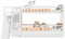 Kinderbett Hochbett 90×200cm, Doppelbett mit 2 Schubladen Ablageregal/Treppe/Rutsche Kinder-Etagenbett mit Stabiles Bettgestell/Lattenrost Jugendbett Rausfallschutz Bett mit Stauraum, ohne matratze