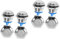 Housoutil 2sets Wired Doorbell Button Replacement for Home Office Apartment Modern Design Easy to Install 4pcs*2