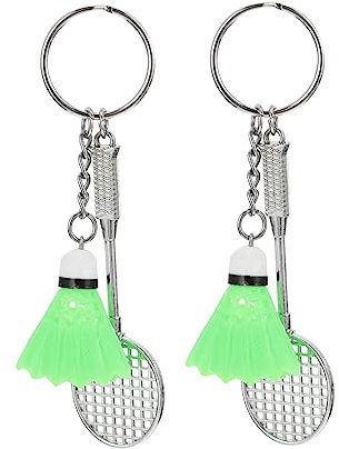 RVHAOODI Badminton Keychain Sport Accessoires Tennis Keyring Basketball Keychain Badminton Schläger Ketten Sport Sport Basketball Accessoires Schläger Keychain Tennis Racket Eisen