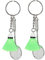 RVHAOODI Badminton Keychain Sport Accessoires Tennis Keyring Basketball Keychain Badminton Schläger Ketten Sport Sport Basketball Accessoires Schläger Keychain Tennis Racket Eisen