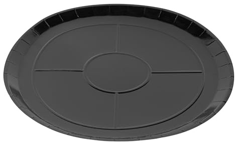 Restaurantware-Eco Pie 18 Inch Paper Pizza Trays, 50 Round Pizza Pans - Oven-Ready, Microwavable, Black Paper Pan For Large-Sized Pizzas, For Baking, Cooking, Bread, Meat, Or Pies