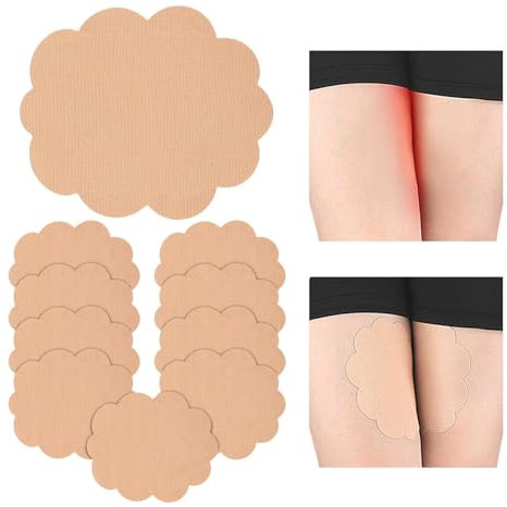 Patchs Anti-Frottement Cuisses - Patch Intérieur Cuisse Invisible Anti-Abrasion | Lot de 10 Patchs Élastiques Adhésifs pour Plis des Jambes Fitness Randonnée Vélo