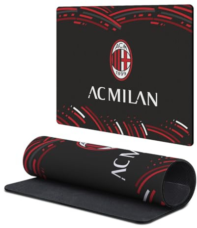 Head Case Designs Licenza Ufficiale AC Milan Curvo Logo Cresta 9.84 x 11.81 x 0.12 Inches (250 x 300 mm) - S Tappetino per Mouse E Scrivania da Ufficio per Giochi Tastiera PC