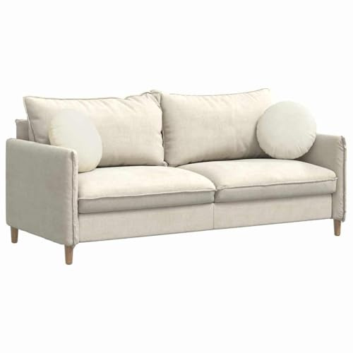 vidaXL Sitzkissen 2 Stück Creme Ø 40 x 13 cm Samt