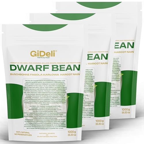 GiDeli Weiße Bohnen Getrocknet 3 x 1kg - proteinreich, natürliche Hülsenfrüchte ohne Zusätze - ideal für Suppen, Eintöpfe, Salate - Küche, Gastronomie, Catering