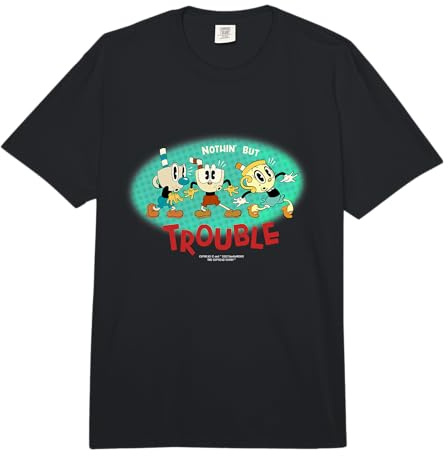 The Cuphead Show! Nothing BUT Trouble Comfort Colors Adult Heavyweight T-Shirt