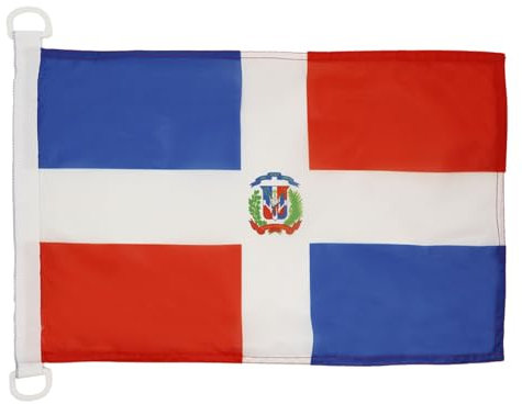 AZ FLAG Bootflagge Dominikanische Republik - 45x30 cm - Dominikanische Bootsfahne 30 x 45 Cm Marine Flaggen - Flaggen