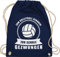 Turnbeutel Rucksack - Geschenke Zubehör - Zum Volleyball geboren. Zur Schule gezwungen - Unisize - Navy Blau - geschenk volleyballer volleyballtasche sport geboren beutel volleyball-turnbeutel