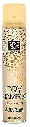 Girlz Only Haircare Trockenshampoo mit Argan-Öl für blondes Haar, 200 ml