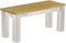 Sitzbank 100 cm Rio Classico Shabby Platte Brasil Pinie Massivholz Esszimmerbank Küchenbank Holzbank - Größe und Farbe wählbar Brasilmöbel