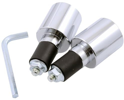 2EXTREME Lenkergewicht, Stahl verchromt, 206 g kompatibel für Stahllenker, Paar, Motorrad