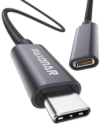 Belker USB C Extension Cable (1M/3.3ft) New Version USB3.2 (10gbps) Type C Male to Female Extension Charging & Sync for PSVR2 M2 MacBook Pro 2022 M1Max Galaxy S23/S22/S21/Note 20 Pixel7 Tab S8 Grey