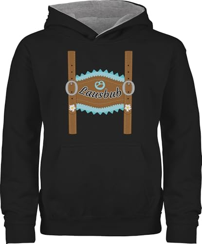 Shirtracer - Pullover Kinder Hoodie Jungen Mädchen - Kompatibel mit Oktoberfest Trachtenshirt - Lausbub Lederhose