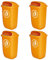 BRB 4 Abfallbehälter für den Außenbereich, 50 Liter, nach DIN 30713, Farbe: orange