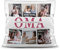 Foto-Kissen selbst gestalten - Oma wir lieben Dich - Collage mit 6 Fotos & Namen - Geschenk für die Beste Oma von Enkelkindern - inkl. Füllung, Kissen Polyester Weiß, 40x40 cm