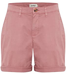 OXMO OXCharline Damen Chino Shorts Kurze Hose Baumwollmischung Regular Fit, Farbe: Ash Rose (171514), Größe: 40