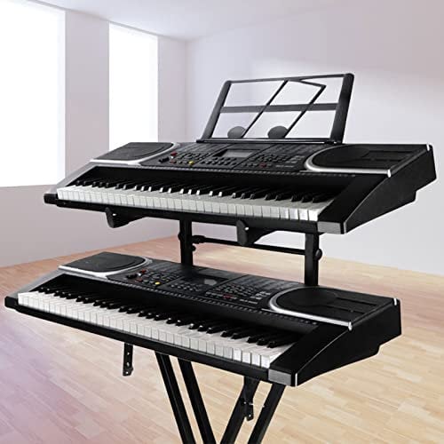 Xiaoxin Double Keyboard Stand - Second Tier Electronic Organ Holder Rack | Portable Piano Stand Musical Instrument Rack With Adjustable Height