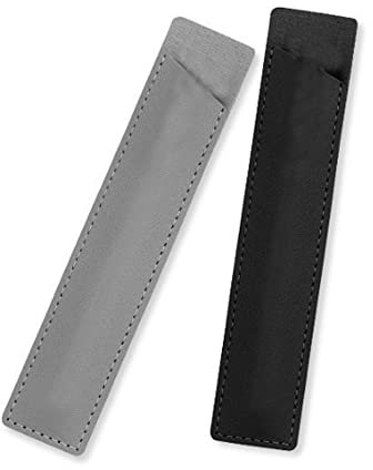 IKAAR 2 Stück Stiftetui Schreibgeräteetui Kunst-Lederetui Füllfederhalter Federmäppchen Schutzhülle für Kugelschreiber, Stylus Touch Pen