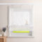 CORLIF Raffrollo Landhaus Raffgardine Küche Modern Bändchenrollo Leinenoptik mit Wellenmuster Transparente Rollos Kurz Fenster Schal mit Klettband B/H 100/140 cm Sand