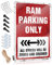 Lustige Straßenschilder Ram Parking Only Blechschild Mancave Schilder und Dekor Gaming Room Zubehör (Größe: 30 x 40 cm)