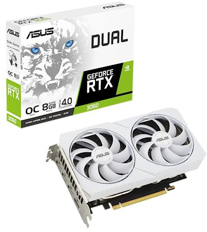 ASUS Dual GeForce RTX™ 3060 White OC Edition 8GB GDDR6 (PCIe 4.0, 8GB GDDR6, HDMI 2.1, DisplayPort 1.4a)