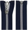 AERZETIX - C64105-2er-Set Reißverschlüsse Spiral Nr. 5 trennbar 80 cm selbstsicherung - silbernes nylongeflecht - metallschieber - Farbe dunkelblau - kurzwaren