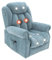 Elite Care Hainworth fabric Dual motor riser recliner electric chair with heat and massage - Choice of Colours (Blue)