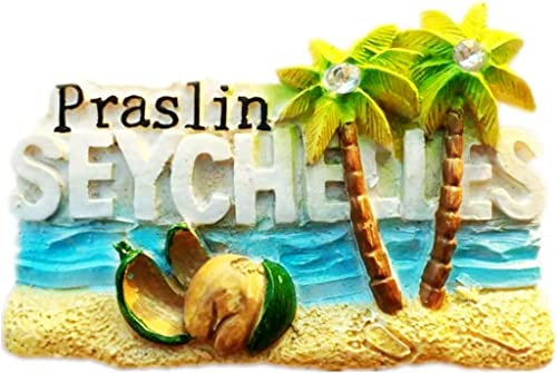 Praslin Island Seychellen Magnet Kühlschrank Kühlschrank Magnet Dekoration Aufkleber Souvenir Harz Handwerk Küche Whiteboard