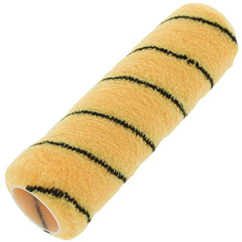 Coral 41453 Max Coat Paint Roller Cover Walls Ceilings Medium Pile Woven Sleeve Fabric Emulsion Trade Tiger Stripe 9 inch 1.75 Dia