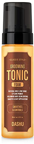 DASHU Mousse Tonique Coiffante Classic Style Fixation Et Fixation Douce, Base De Coiffage, Protection Thermique, Soin Capillaire, Mousse Coiffante 200 Ml (6,76 Fl Oz) Avec Pompe