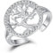 KINGWHYTE Tree Of Life Ring 925 Sterling Silver Adjustable Open Ring For Women Tree Of Life Jewellery Gift For Women Girls Ladies