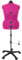 Schneiderpuppe mit Rollen verstellbar Scheiderbüste Nähpuppe Torso (XL (ca. 56 - 60) Pink)