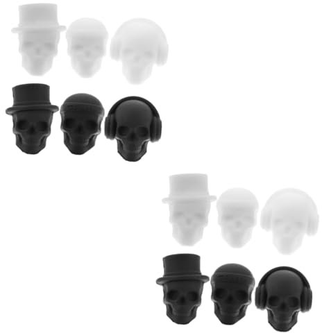 BESTonZON 12 Pcs Wine Glass Identifier Silicone Wine Glass Markers Martini Tumbler Rubber Cocktail Identifier Beer Mugs Charms Skeleton Wine Charm Glass Cup Halloween Silica Gel Utility Cup
