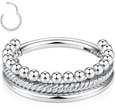 16g Muschel-Piercing-Schmuck Septum-Schmuck Silber Nasen-Ringe Reifen Septum-Ringe 10mm Daith Tragus Helix Piercing-Schmuck Knorpel-Ohrring Knorpel-Reifen-Ohrring Cartlidge Jewelry Cartilage Earring