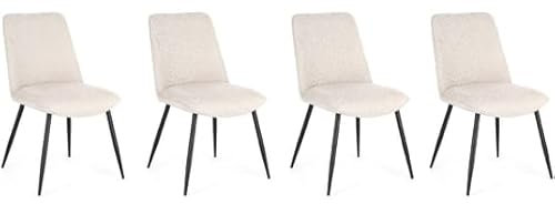 Stuhl aus Cora-Stoff, Farbe Beige und Schwarz