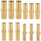 12 Piezas Conectores de Manguera, Conectores de Línea de Combustible, Juego de Conectores de Manguera de Latón (6 mm/8 mm/10 mm/12 mm)