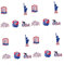 PRETYZOOM 40St Kucheneinsätze zum Unabhängigkeitstag Independence Day cake toppers American Independence Day decorations Sterne streifen cupcake topper USA flagge cupcake picks Kamm