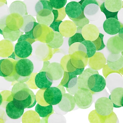 Konfetti Grün Rund 2.5cm - Papier Tischdeko für Geburtstag und Hochzeit - Streudeko Bunt