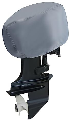 Außenborder Abdeckung Bootsmotorabdeckung,15-20HP 420D Außenborder Schutzhülle,Wasserdicht Persenning für Außenbordmotor, Aussenborder Abdeckhaube Outboard Engine Cover mit UV-Beschichtung