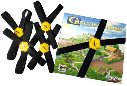Board Game Box Elastic Bands - Keep Your Board Games, Tabletop Games, RPGs,Card Games & Other Boxes Closed and Protected with Antiskid Textured During Travel & Storage, Elastic Band Organizer(5pcs)