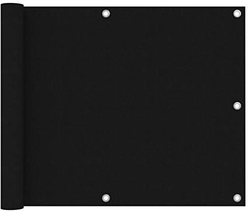 Furniture Home Tools Balkonschirm Schwarz 75x300cm Oxford Stoff