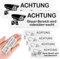 simarro 6 Stück Schild Videoüberwachung Set, 4 Stück 8.5cm×3cm Videoüberwachung Schild mit 2 Stück 15cmx5cm Aufkleber Videoüberwachung, Selbstklebend Grundstück wird Videoüberwacht Aufkleber mit Tape