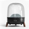 Aokicase Woody Table Speaker Holder Suitable for Harman Kardon Aura Studio 3, Aura Studio 4, SoundSticks 4 Bluetooth Speakers with LED Light (Black, 888) 1-PCS