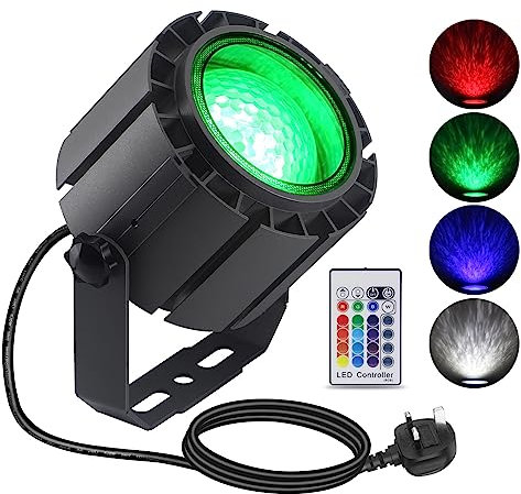 Yasotek Ocean Wave Projector Light, 150W RGBW Color Changing Water Wave Light, LED Water Ripple Effect or Flame Fire Effect, Use for Christmas, Halloween,Ceiling, Wall, Garden, Party, Holiday