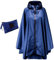 Jewlri Damen Wasserdicht Regenponcho Stilvoll Wiederverwendbar Rain Poncho Hiking Cycling Outdoor Mehrzweck Regenjacke mit Kapuze (Dark-Blue)
