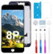 Moautodc Display für iPhone 8 Plus Bildschirm Ersatz, 5.5 LCD Bildschirm FHD 3D Touchscreen Digitizer Rahmen Montage und Reparaturkits